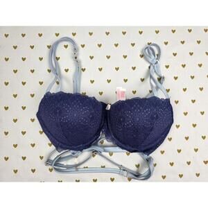 Victorias Secret PINK Strappy Caged 32DD date push up bra